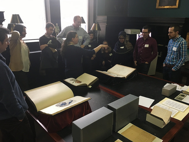 JAS-Bio attendees tour the Library and Archives at The Academy of Natural Sciences of Drexel University